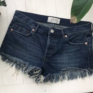 Free People frayed denim shorts